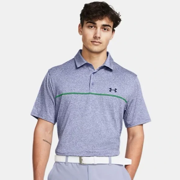NWT New Under Armour Men’s Golf Playoff 3.0 Stripe Polo Extra Large XL UPF 40 - Picture 1 of 4
